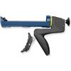 Colorus Pressa professionale per cartucce, 310 ml, pistola semiaperta con manico girevole, pressa in silicone con leva lunga per un'applicazione ottimale, pistola in acrilico
