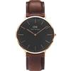 Daniel Wellington Orologio Da polso Al Quarzo Uomo Classico Marrone DW00100124