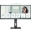 Aoc Monitor PC 34" UltraWide Quad HD 3440 x 1440 Pixel USB HDMI DP - CU34P3CV