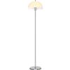 HOMCOM Lampada a Piantana Moderna con Paralume a Doppio Strato, in Metallo e Acrilico, Ø35x150 cm, Bianca