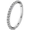 OUFER 16G 11 mm Helix Piercing Hoops Acciaio Chirurgico Silver Argento Daith Trago Tragus Rook Conch Cartilagine Orecchino Nostril Piercings Naso Anello Ring Septum Clicker Donne Gioielli