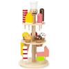 Small Foot 11488 Stand Gelati Gelato Luigi in Legno, Accessori per Negozio e Cucina per Bambini, con 15 Tipi di Gelato