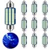 FFTANXS 10 Pezzi Luci Auto Interni LED, 41MM Luci LED auto, Luce Luci blu auto, Led per auto, Luci led interni auto,Luci interne auto, per Auto Luci Interne Cupola Mappa Tronco Luce di Cortesia, Blu Ghiaccio