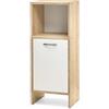 Stella Trading Boom-Armadietto da Bagno, Colore, Legno ingegnerizzato, Bianco/Rovere Sonoma, 33 x 82 x 28 cm