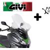 GIVI Parabrezza trasparente COMPLETO KAWASAKI J125 / J300 2014 2016 2016 2017 GIVI
