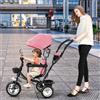 Willonin Draisienne Scalabile, Velo Passeggino Bebe Scalabile, Triciclo bambino evolutivo fino a 25 kg, sedile reversibile, grande cestino borsa triciclo pieghevole con parasole (rosa)