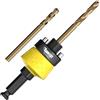 SabreCut 3 x SabreCut HSARB02K1 Qwik-Switch a molla a cambio rapido per sega a tazza A2 e kit di punte per trapano in cobalto M35, gambo esagonale da 11 mm, compatibile con seghe a tazza da 32 mm a 160 mm.