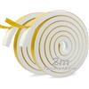 SDLDEER Gomma espansa autoadesiva, colore bianco, 12 mm (larghezza) x 12 mm (D), nastro adesivo in schiuma per finestre, porte, sigilli anti-collisione, isolamento acustico, 2 rotoli da 2 m di lunghezza