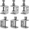 Dafencar Morsetti a Vite, 6pcs Morsetto a C,Morsetti a C Robusta e Durevole, Morsetto a Vite Regolazione Conveniente, Morsetto a C per Utensili per La Lavorazione del Legno, DIY, Riparazione Auto (Argento)
