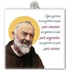 F.LLI BONELLA Fratelli Bonella | Piastrella in Ceramica con Padre Pio in Scatola Regalo 10x10 cm | Made In Italy