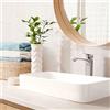 Waschbecken24 Lavandino bagno in ceramica di design, lavabo per le mani, per il bagno degli ospiti, Waschbecken24 (60x34x11cm, Bianco / A97B)