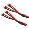 FLY RC 2 pz T Plug Cavo Parallelo Connettore della Batteria Decano Stile Parallelo Y-Harness per RC Batteria LiPo Connettori Maschio e Femmina (Deans T Parallelo Connettore)