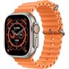 Generico Smart Watch Ultra 49mm Serie 2.2 pollici NFC Fitness Watches per donne uomini Modalità di esercizio App di monitoraggio del sonno, orologio resistente all'acqua per iOS e Android (Orange)