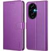 Ganbary Cover Compatibile con Honor 200 (Non per Honor 200 Lite), Premium Pelle PU Flip Libro Custodia per Honor 200 [Protezione Completa] [Slot per Scheda] [Funzione di Supporto], Viola