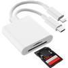 Oblinple 2 in 1 Lettore di Schede SD per iPhone Lightning Tipo C, Adattatore Schede SD USB C, Micro SD Card Reader Adapter, Doppio slot per Schede, Lettore di Scheda di Memoria Supporta Schede SD TF