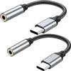 YLLZI Adattatore USB C a Jack 3.5 mm, Adattatore USB C per iPhone 16 15 Pro Max Plus, USB C a audio Aux per Samsung Galaxy S24 S23 Ultra Note 20, per Huawei P50 P40/Mate 30 20, Pixel 4/3, per Xiaomi 9
