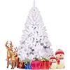 Ikodm Albero di Natale 180CM, Albero di Natale Innevato in PVC 650 Punti, Alberi di Natale Artificiali per Casa, Ufficio (Bianco)