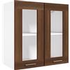 vidaXL Mobile Pensile con Vetro "Lyon" Rovere Marrone 60x31x60 cm