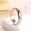 CXWK Anello Semplice da 4 mm Anello in Oro Rosa Moda Uomo e Donna Fede Nuziale Esclusiva per Coppie
