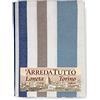Tex family telo arredo copritutto gran foulard copriletto copridivano tessuto Dory riga blu - 1 piazza - cm. 170x280