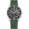 Swiss Alpine Military Orologio da uomo cronografo analogico al quarzo 7029.9 silicone, Acciaio/Silicone/Sw-verde - 9834sam, cinghia