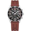 Swiss Alpine Military Orologio da uomo, cronografo, analogico, al quarzo, silicone, 7029.9, Acciaio/Silicone/Rosso - 9836sam, Bracciale
