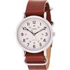 Timex Orologio Analogueico Quarzo Unisex con Cinturino in Pelle T2P495