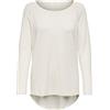 ONLY Mila Lacy L/S Long Pullover Knt T-Shirt Donna, Nero (Black), 44