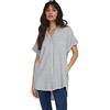 ONLY Onlfenna S/S Loose Shirt Wvn Noos Camicia da Donna, Cloud Dancer/Stripes:Iron Gate Stripe, M