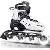 Kuxuan skates Kuxuan Pattini in linea regolabili per bambini, divertenti, per ragazze, ragazzi, donne, principianti per interni ed esterni