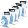 TUKA-i-AKUT 5X A4 Verticale Supporto da Tavolo Acrilico, Chiusura Magnetica, Inclinato Forma L, Porta-Menu Espositore da Banco per Pubblicitario Carta Brochure Foto Cartellino Menu, TKD8242-A4-5x