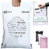EmballaX 40 Buste per Spedizioni Vinted CON BOLLETTINO DI CONSEGNA - L 30x40cm - NON TRANSPARENTI/ULTRA-RESISTENTI - Sacchetti Spedizione in Plastica - Pochette per Spedizioni Postali con Maniglia - Grazie
