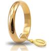 UNOAERRE Fede Nuziale Unoaerre Classica da 5 grammi oro giallo 18kt con bordino oro bianco 18kt