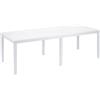 ipae progarden PROGARDEN 'Plastica Tavolo Allungabile Queen Bianco, in effetto rattan, 150/220 x 90 cm, von IPAE, made in Europe