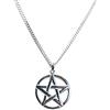 Strictly Gifts Ciondolo a forma di pentacolo Wicca, unisex, in argento Sterling 925, lunghezza 60 cm, taglio a diamante, con confezione regalo