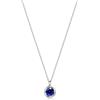 immobird Collana Donna in Argento Sterling 925 con Zaffiro di Ipoallergenici Collana per Eleganti Regali per Donna 40+5cm