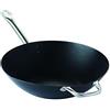 Point-Virgule Wok in Acciaio al Carbonio con Rivestimento Antiaderente, 36 cm, Inossidabile, Nero