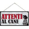 CARISPIBET Attenzione al cane! Cartelli di avvertimento per la casa pratici cartelli da esterno cartello per la porta di casa 15 x 30 cm