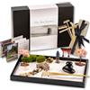 Island Falls Home Zen Garden Kit 28x20 cm, bellissimo set regalo giapponese per giardino roccioso, accessori per la casa, 15 caratteristiche, vassoio per la decorazione della stanza da meditazione