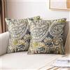 LRartdeco Fodere Cuscini 45x45 Giallo Copricuscino Divano Boemia Mandala Astratto Fiore Federe Cuscini Divano 2 Pezzi Decorativi Autunnali Federa Cuscino per Cuscini del Soggiorno Divano Sedia