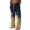 EODJXIO Pantaloni Equitazione Uomo Estivi Pantaloni A Zampa di Elefante Jeans Uomo Vita Bassa Slim Fit Pantaloncini Uomo Jeans Strappati Pantaloni Trekking Uomo Corti Pantaloni Lino Uomo