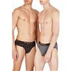 Emporio Armani 3-Pack Brief Pure Cotton Slip, Nero/Nero/Antracite, L Uomo