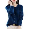 RhAny Maglione Cardigan in Cashmere da Donna, Cardigan a Maniche Lunghe con Bottoni in Cashmere sul Davanti, (XX-Large,D)