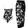Generico Costume Due Pezzi Curvy Donna Costumi Donna Moda Curvy Tute Donna Taglie Forti Eleganti Invernali Costumi da Bagno Donna Intero Bianco Costume Bikini Donna