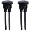 DALAETUS 2 Pezzi Pulsante Scarico WC Nero, Sostituzione del Pulsante Sciacquone WC 38mm, Doppio Pulsante dell'Acqua a Testa Rotonda per Riparazione del Serbatoio dell'Acqua della Toilette del Bagno