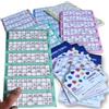 ZEBTON 1 x Bingo Books 600 biglietti per bingo | Biglietti per giochi di bingo stazionario | Fun Bingo 6 Game | 1 libro colori assortiti