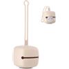 Jane Jané Porta Ciuccio in Silicone per Neonati, Capacità 2 Ciucci, Appendibile, Flessibile e Resistente, Senza BPA, Lavabile in Lavastoviglie, Beige