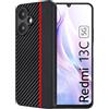 FDHYFGDY Cover per Xiaomi Redmi 13C 5G Custodia,[Antigraffio],[antiurto],Protezione fotocamera [Fibra di carbonio] Custodia per Redmi 13C 5G Case