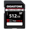 GIGASTONE UHS-II V60 512 GB Scheda SD, Camera Ultimate, Velocità fino a 280/150 MB/s, U3 SDXC 4K Ultra HD UHD Video per DSLR Canon, Nikon, Sony, Pentax, Kodak, Panasonic, con 1 mini custodia