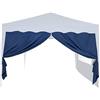 INSTENT Pannello per Gazebo - con Finestra o Cerniera, per Gazebo 3x3m, Resistente, Impermeabile, Respirabile, Colore a Scelta - Tendone Parete Pensilina Laterale, Zip